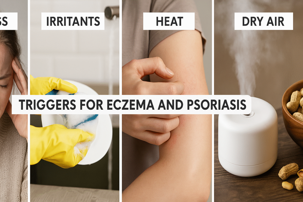 list of common triggers for Psoriasis and Eczema