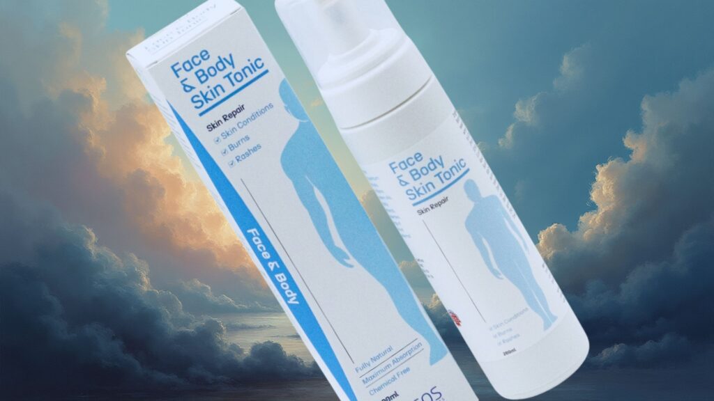 SOS Essentials Face & Body Tonic natural nano skin tonic bottle