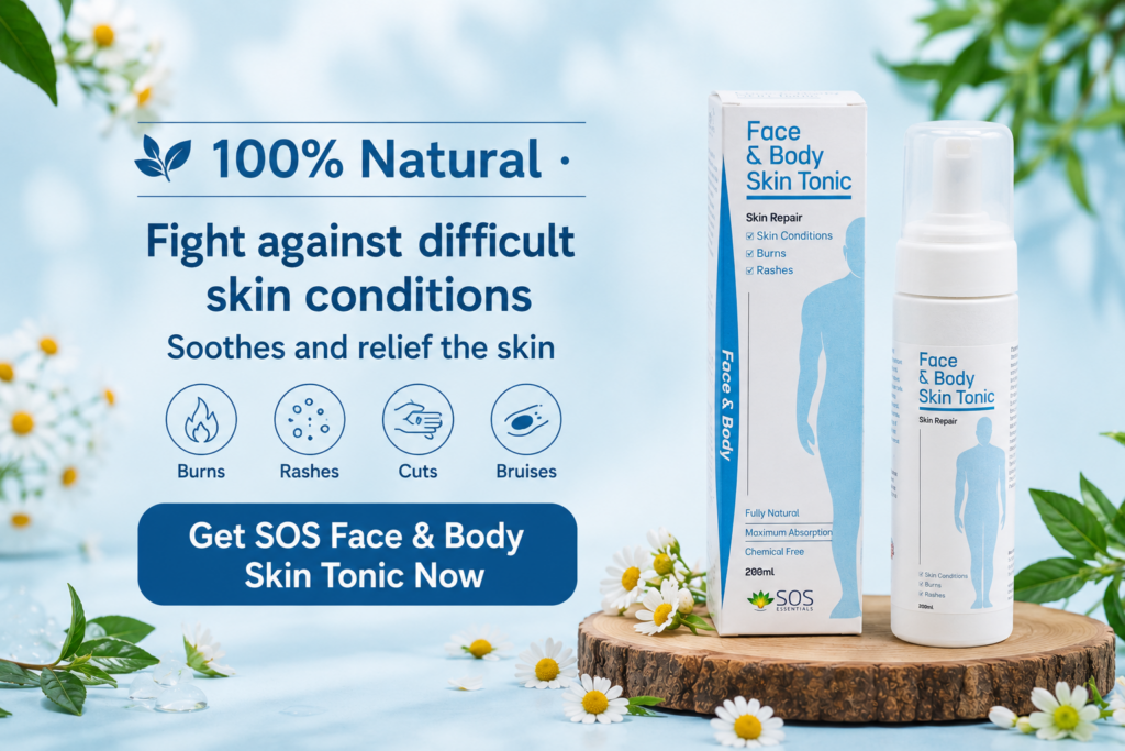 SOS Face Body Tonic 200ml botanical skin barrier support by SOS Essentials