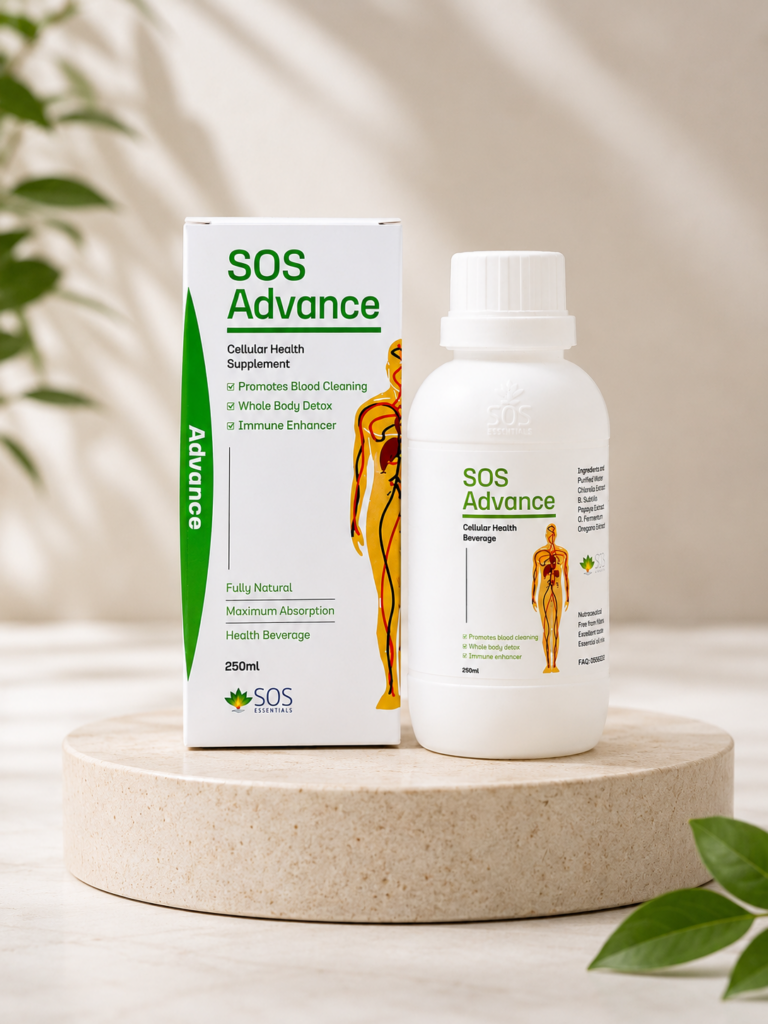 natural heart health 2026 UK — SOS Advance 250ml alkaline anti-inflammatory botanical supplement by SOS Essentials
